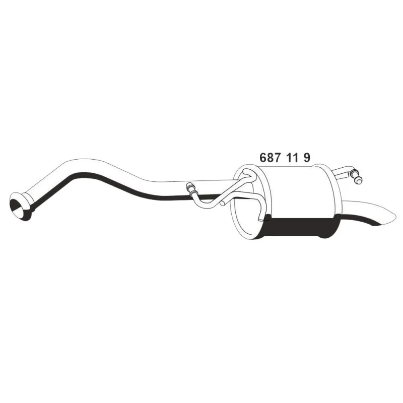 Image of ERNST 687119 Rear silencer End Silencer (3437)