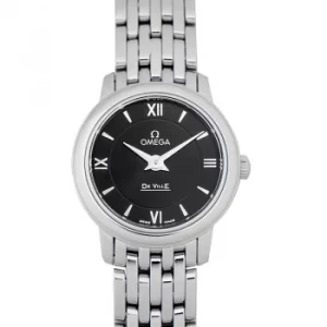 image of De Ville Prestige Quartz 24.4mm Quartz Black Dial Steel Ladies Watch