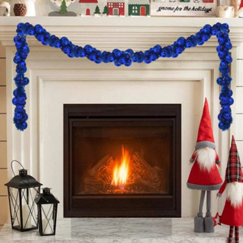 Image of Vidaxl Christmas Ball Garland Blue 186cm Polystyrene