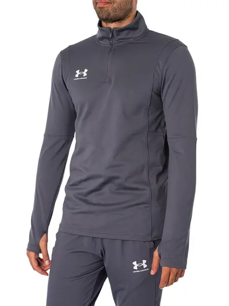 Image of Under Armour Logo Track Mid Layer Top Grey S