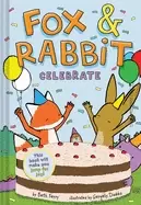 Image of fox and rabbit celebrate