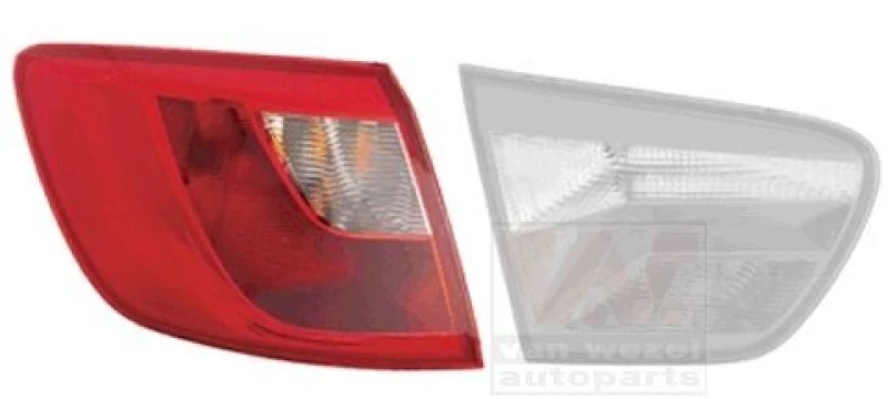 Image of VAN WEZEL 4923921 Rear light Outer section, with bulb holder, Left Combination Rearlight (391)