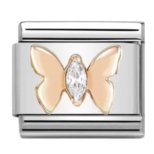 image of Nomination CLASSIC Rose Gold Butterfly With Stones Charm 430305/19