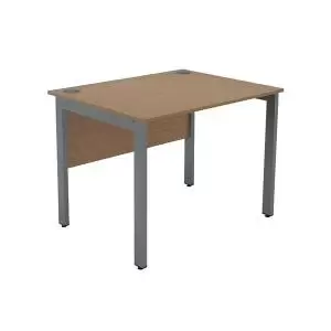Image of Serrion Rectangular Goal Post Desk 1200x800x730mm OakSilver KF823308