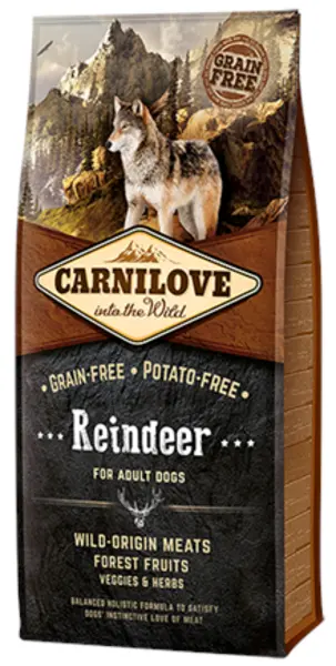 image of Carnilove Adult Reindeer Dog Food 12kg