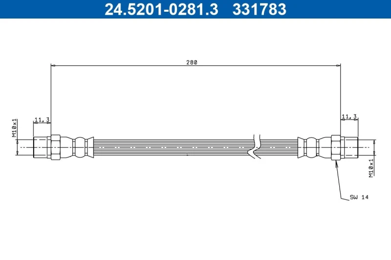 Image of Brake hose ATE 24.5201-0281.3