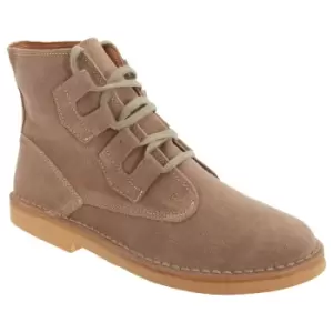 Image of Roamers Mens Ghillie Tie Real Suede Desert Boots (10 UK) (Dark Taupe)