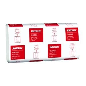 image of Katrin Classic One Stop Hand Towels 2-Ply White Pack of 3360 345287