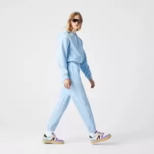Image of Lacoste Womens Blended Cotton Jogging Pants Size 10 Blue