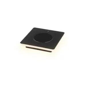 Image of Zanzibar Table Lamp With Mobile Phone Induction Charger, 6W LED, 3000K, 450lm, Sand Black