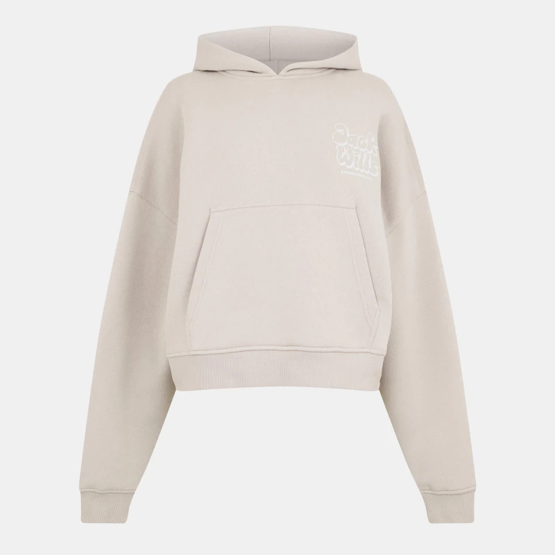 Image of Jack Wills Womens JW Bubble Hoodie Cream female 8 (XS)