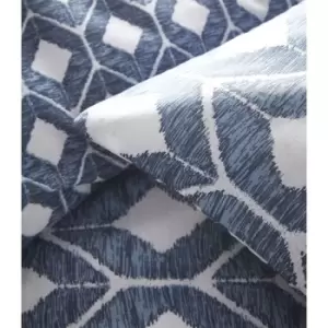Image of Portfolio - Chevron Blue King Size Duvet Cover Set Bedding Quilt Bed Set Reversible - Blue