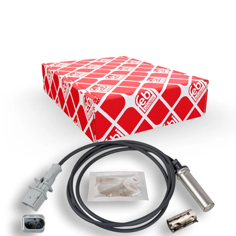 Image of FEBI BILSTEIN 173080 ABS Sensor Rear Axle Right, with bush Sensor,wheel speed (412)