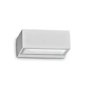 Image of Outdoor Twin Up Down Wall Light White IP44, G9