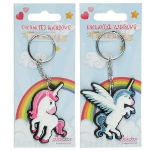 Image of Fun Unicorn Design (Pack Of 6) PVC Keyring