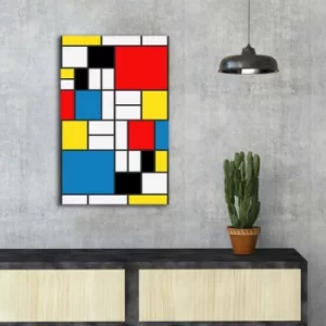 Image of FAMOUSART-020 Multicolor Decorative Canvas Painting