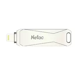 image of Netac U652 USB flash drive 64GB USB Type-A / Lightning 3.0 Silver