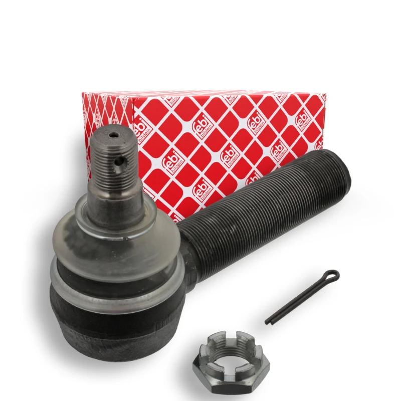 Image of FEBI BILSTEIN 43445 Track rod end Front Axle, with crown nut Tie Rod End (914)