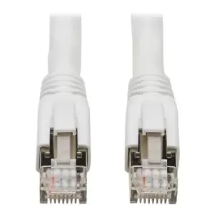 Image of Tripp Lite N272-025-WH Cat8 25G/40G Certified Snagless Shielded S/FTP Ethernet Cable (RJ45 M/M) PoE White 25 ft. (7.62 m)