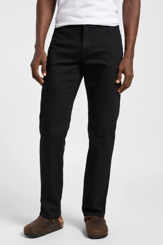 Image of Lee Mens West Relaxed Fit Jeans Clean Black Size: 34R Black Male 34R