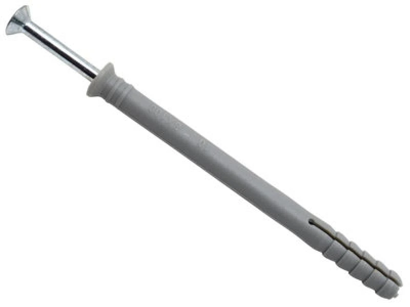 Image of Masonmate 8X100mm Nylon Hammer-In Fixings - 100 Pack For Secure Installations