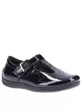 Image of Hush Puppies Eliza Junior Patent School Shoes - Black, Size 1 Older