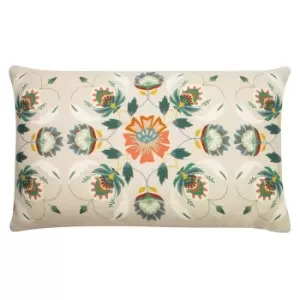 Image of Folk Floral Cushion Multicolour, Multicolour / 43 x 43cm / Polyester Filled