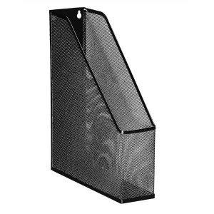 image of 5 Star Office A4 Plus Mesh Magazine Rack Scratch Resistant with Non Marking Rubber Pads Black