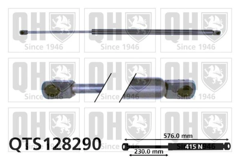 Image of QUINTON HAZELL Tailgate strut QUINTON HAZELL QTS128290