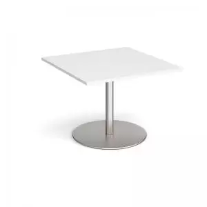 Image of Eternal square extension table 1000mm x 1000mm - brushed steel base