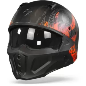 Image of Scorpion Covert-X Tattoo Matt Black-Red 2XL