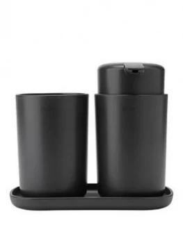 Image of Brabantia Grey 3 Piece Bathroom Accessory Set