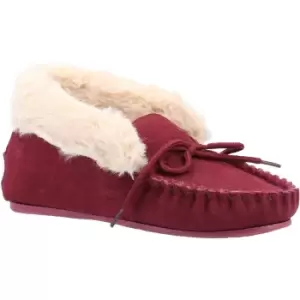 Image of Hush Puppies Womens Philippa Slip On Faux Fur Suede Slippers UK Size 4 (EU 37)