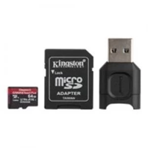 Image of Kingston 64GB MicroSDXC React Plus Card