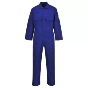 image of Biz Weld Mens Flame Resistant Overall Royal Blue Small 32"