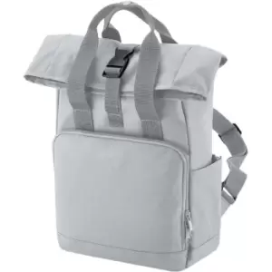 image of Unisex Adult Mini Recycled Twin Handle Backpack (One Size) (Light Grey) - Bagbase