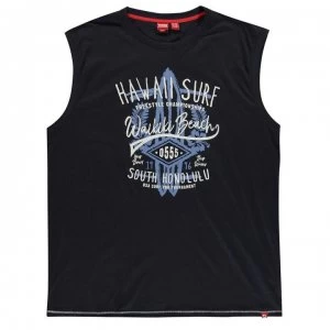 image of D555 Aloha Sleeveless T Shirt Mens - Navy