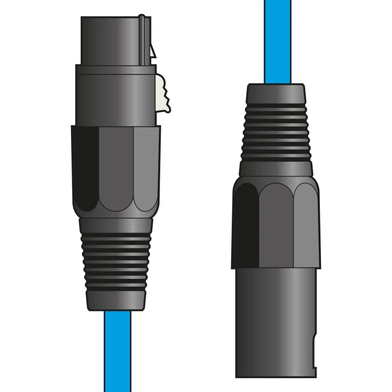 Image of Citronic 12m Classic Microphone Leads XLR Female - XLR Male - Blue CAB141556 XLR Cable