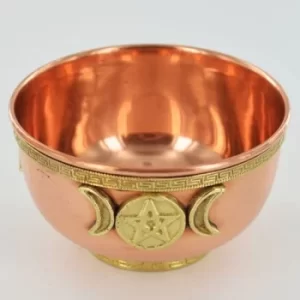 Image of Copper Bowl Triple Moon 10cm