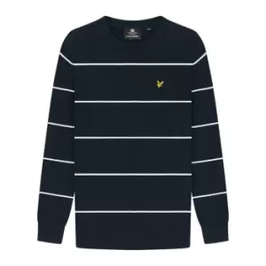 image of Lyle and Scott Wide Stripe Knit Jumper - Blue