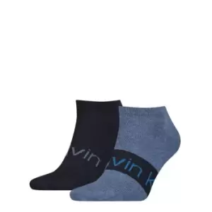 Image of Calvin Klein Sneaker Socks 2 Pack Mens - Blue
