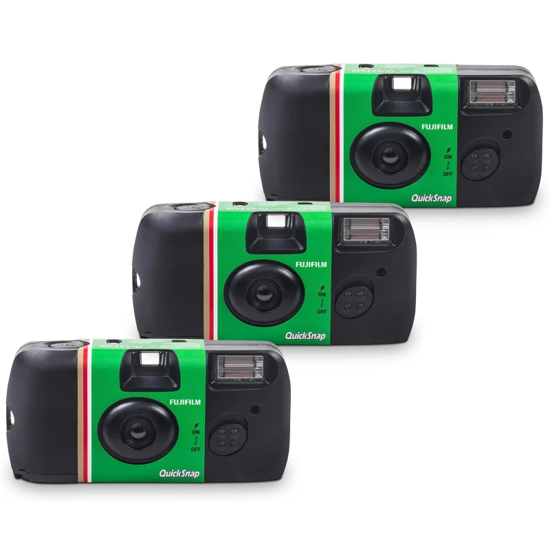 Image of Fujifilm Quicksnap Single Use Camera 27 Shots Iso400 35Mm Colour Film - Pack Of 3 One Colour X4AFB Unisex