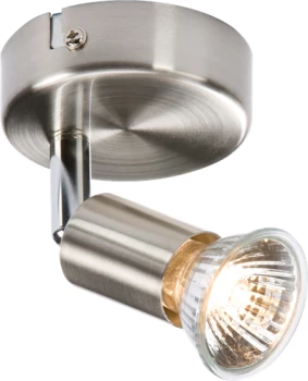 Image of KnightsBridge 230V GU10 Single Spotlight - Brushed Chrome