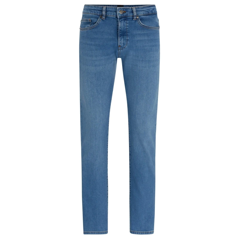 Image of Boss Mens Delaware3 Slim Fit Jeans Turquoise/Aqua male 36W L