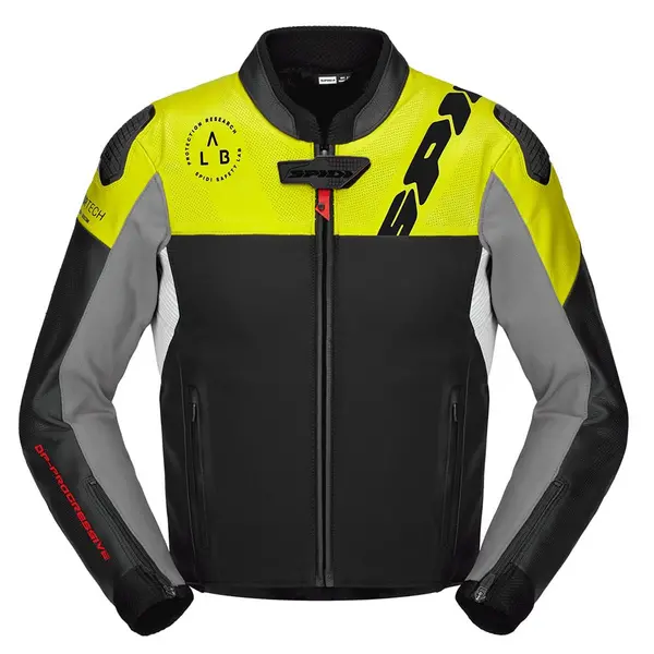 Image of Spidi DP Progressive Hybrid Jacket Black Fluo Yellow Size 54