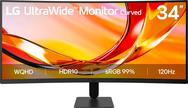 Image of LG 34" UltraWide Quad HD Curved Monitor 120Hz
