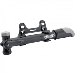 Image of Draper Twin Connector Soft Grip Bicycle Hand Pump and Frame