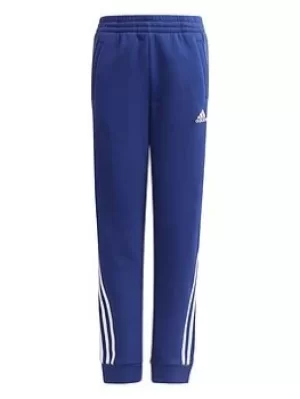 image of adidas Junior Girls Fi 3s Pant, Blue/White, Size 11-12 Years