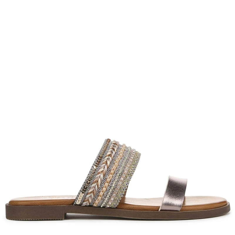 Image of Blowfish Malibu Curtis Embellished Slide Sandals Tan female UK 4
