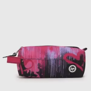 image of Hype Black & Pink Hearts Drip Pencil Case